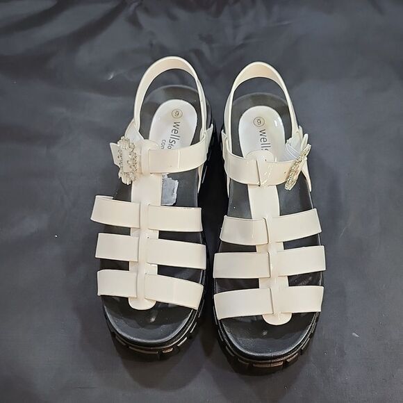 BRAND NEW WELLSFOUNTN COMFORT MULTI-STRAPS BLOCK-HEEL SANDAL G1 - Picture 2 of 13